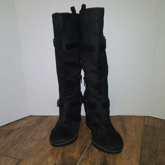 Apostrophe Knee High Wedge Boot - Picture 6 of 7